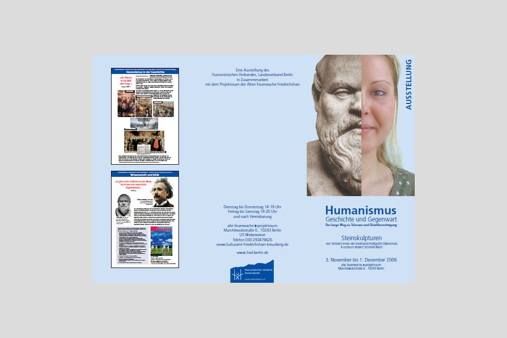 Faltblatt "Humanismus / Geschichte und Gegenwart", 2006