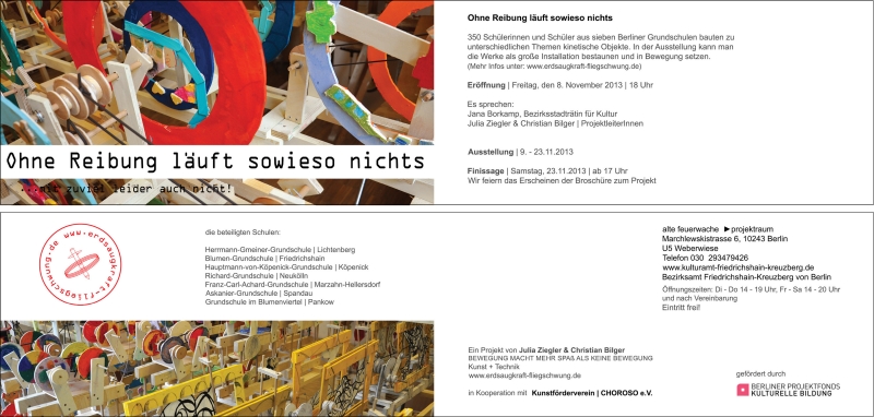 Einladungskarte "Ohne Reibung läuft sowieso nichts", 2013