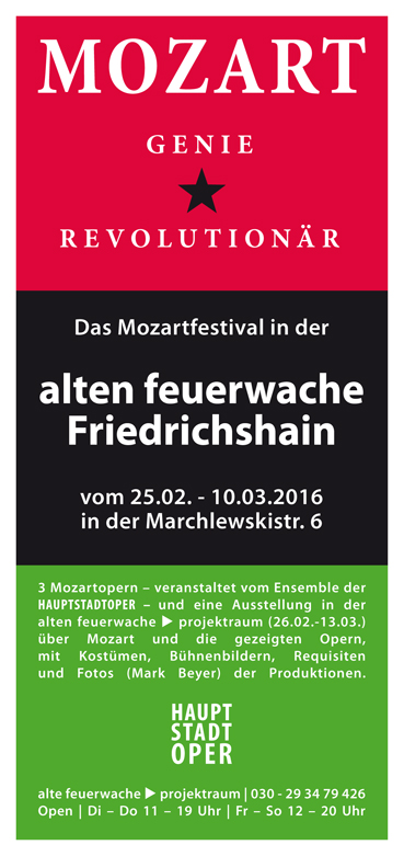 Flyer "Mozart - Genie und Revolutianär", 2016