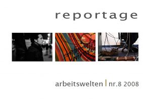 Einladungskarte "Reportage: Arbeitswelten", 2009