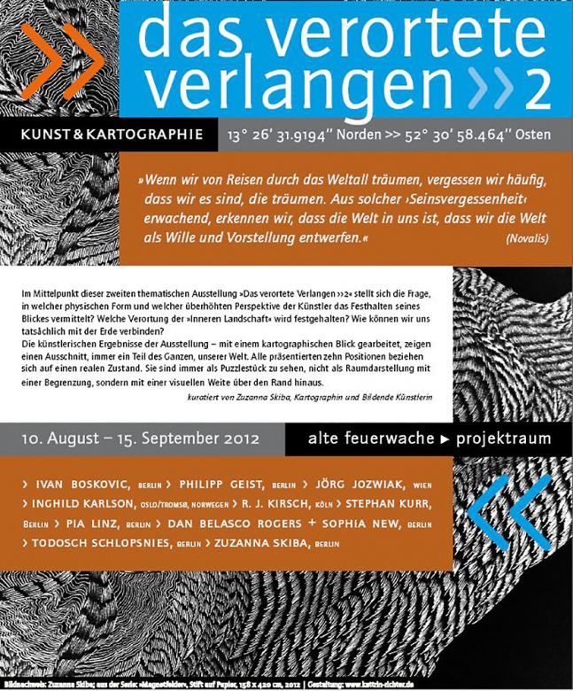 Faltblatt "Das Verortete Verlangen >> 2", 2012