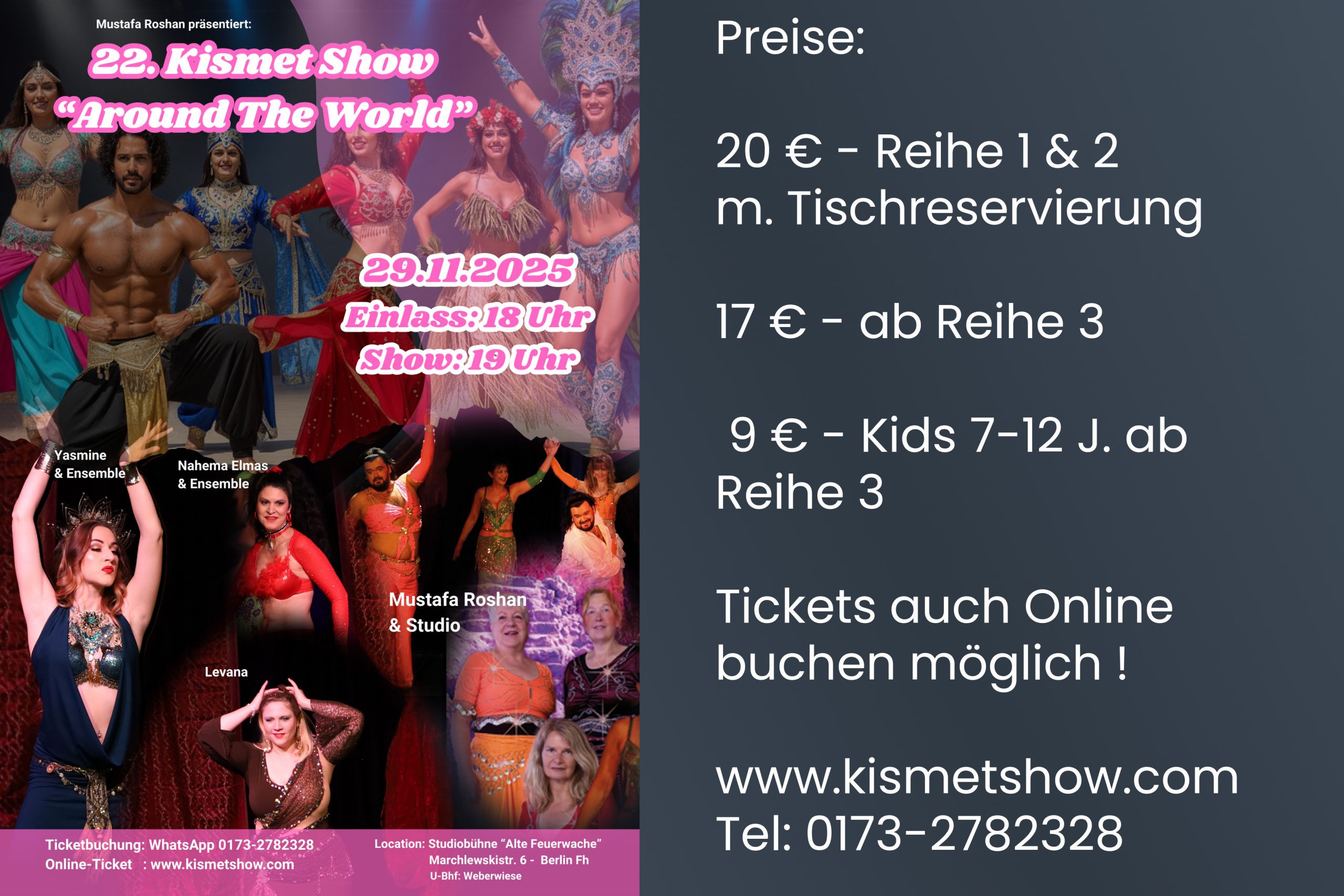 Flyer mit viel Schrift, der auch in der Beschreibung der Veranstaltung steht